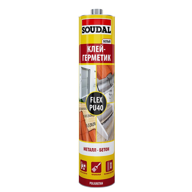  полиуретановый SOUDAL Flex PU 40 (Soudaflex 40 FC), черный .